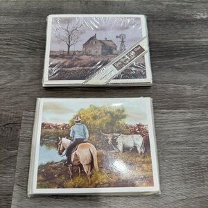 Gary Hawke Fine Print Note Cards Country Western Vintage
